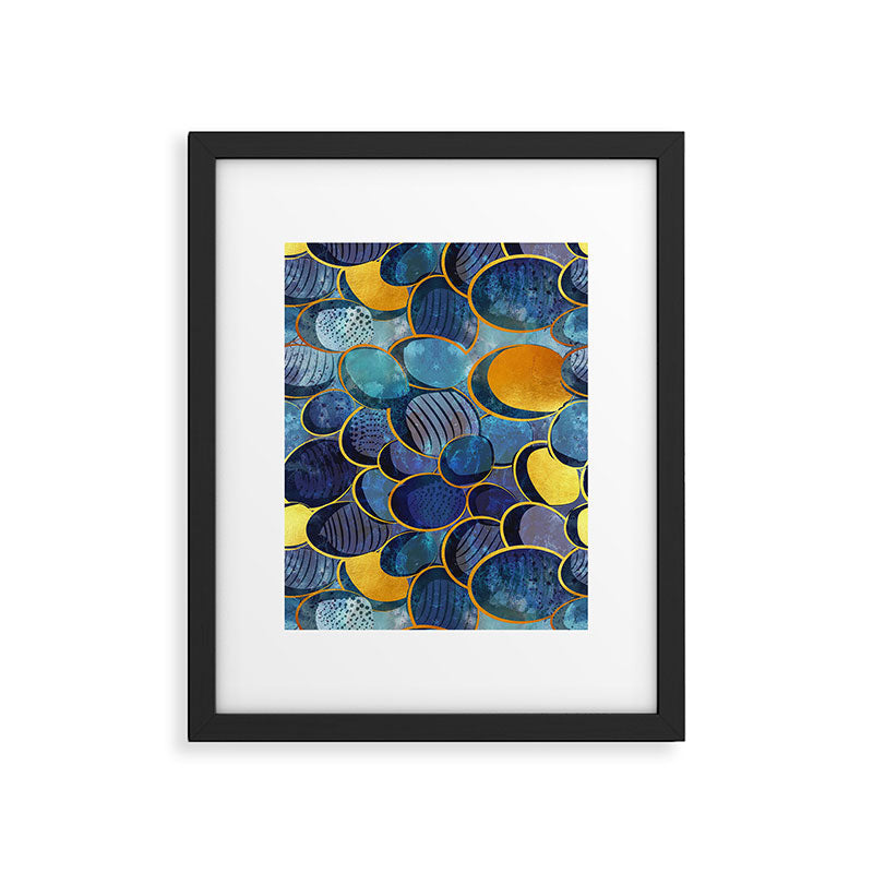 Abstract deep blue Framed Art Print Gallery Image 6