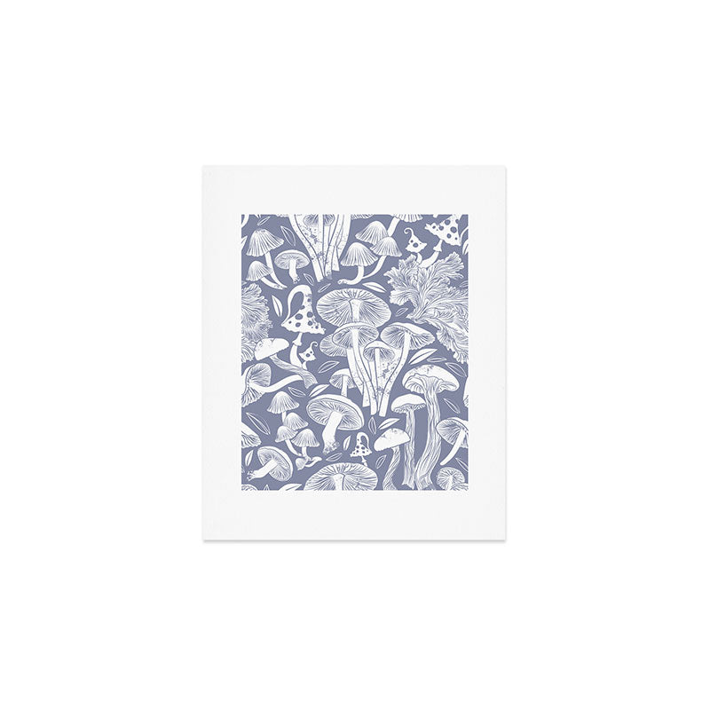 Delicious Autumn botanical poison IV // blue grey background Art Print Gallery Image 1