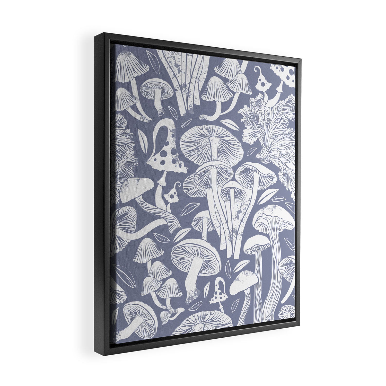 Delicious Autumn botanical poison IV // blue grey background Framed Canvas Print Gallery Image 2