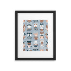 Doggie Coffee and Tea Time I // blue grey Framed Art Print Gallery Image 6