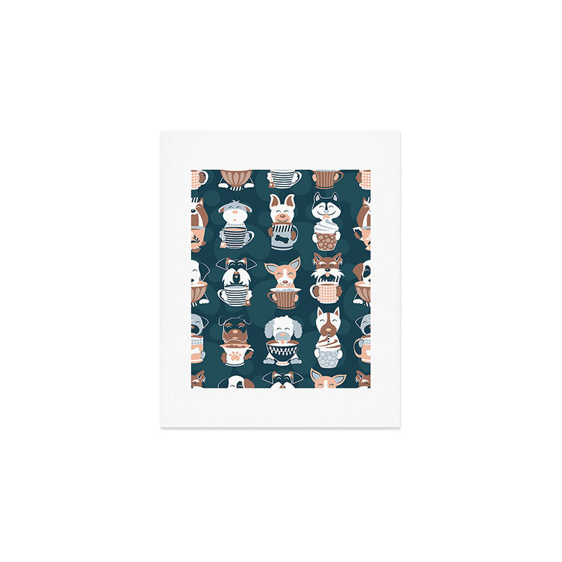 Doggie Coffee and Tea Time II Art Print Gallery Image 1