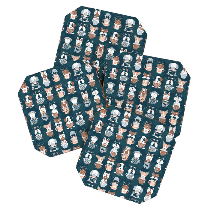 Doggie Coffee and Tea Time II Coaster Gallery Image 1