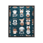 Doggie Coffee and Tea Time II Framed Canvas Print Gallery Image 8