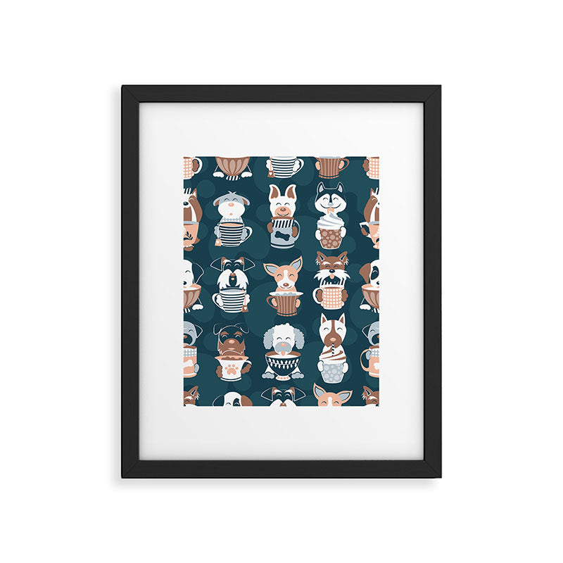 Doggie Coffee and Tea Time II Framed Art Print Gallery Image 6