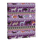 Fluffy and bright fair isle knitting doggie friends // seance purple and east side violet background brown orange white and grey dog breeds  Canvas Print Gallery Image 6
