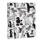 Geometric sweet wet noses // white background black and white dogs Canvas Print Gallery Image 6