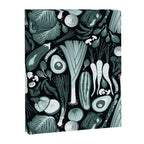 Go veggie // black background pine and mint vegetables Canvas Print Gallery Image 6