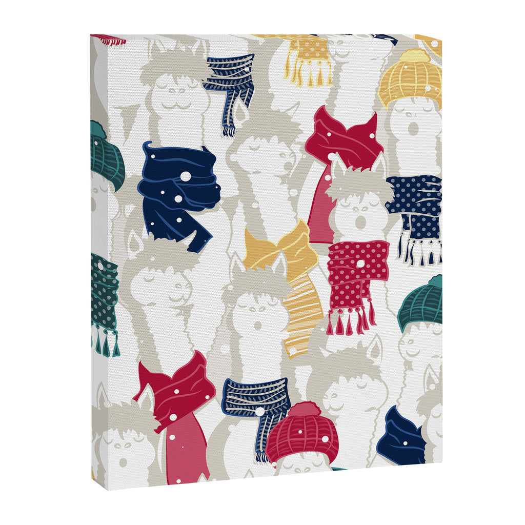 Happy llamas Christmas choir Canvas Print Gallery Image 8