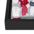 Happy llamas Christmas Choir III Framed Canvas Print Gallery Image 3