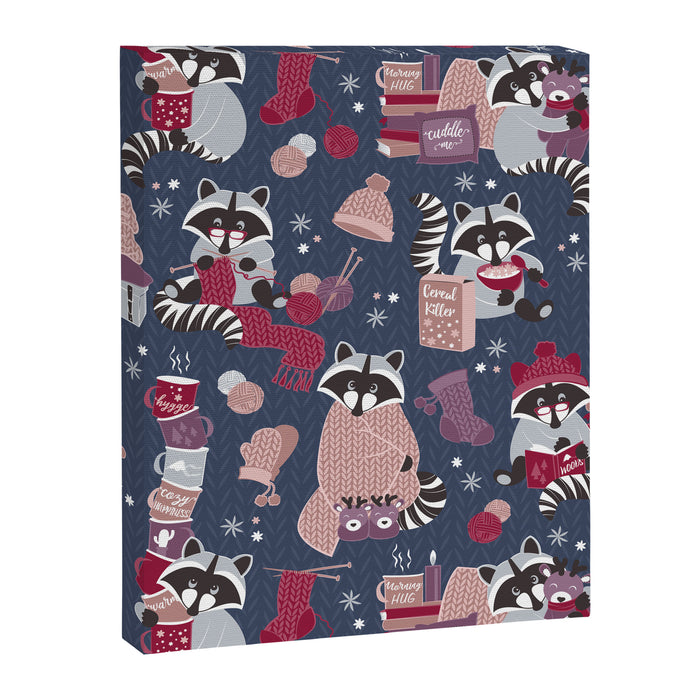 Hygge raccoon Canvas Print Gallery Image 1