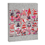 I gnome you more // grey background red and pink Valentine's Day gnomes and motifs Canvas Print Gallery Image 8