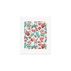 Mele Kalikimaka Hawaiian Christmas gingerbread cookies // white background Art Print Gallery Image 1