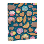 Mexican Sweet Bakery Frenzy // turquoise background // pastel colors pan dulce Canvas Print Gallery Image 8