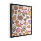 Mexican Sweet Bakery Frenzy // white background // pastel colors pan dulce Framed Canvas Print Gallery Image 2