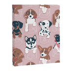 Pure love pockets I // blush pink background Dachshund Beagle Dalmatian Basset Hound Labrador Retriever Husky Welsh Corgi and Italian Greyhound dog puppies Canvas Print Gallery Image 6