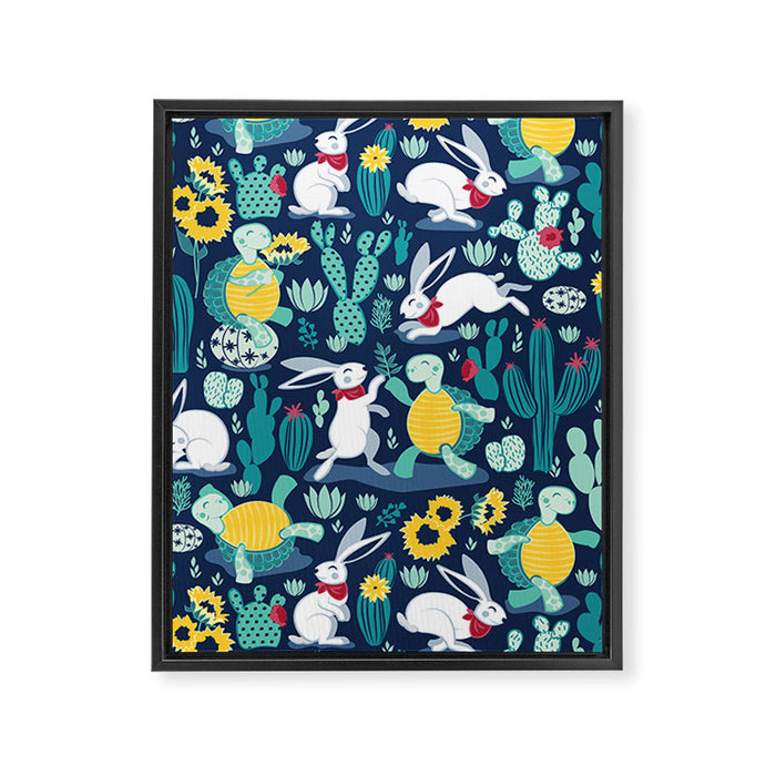 The tortoise and the hare Framed Canvas Print Gallery Image 1