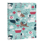 Veterinary medicine, happy and healthy friends // aqua background Canvas Print Gallery Image 8