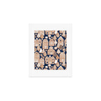 Whimsical Gingerbread Christmas Village // blue and brown Art Print Gallery Image 1