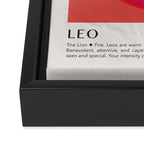 Leo Astrology Zodiac Aura Gradient Art Print Framed Canvas Print Gallery Image 3