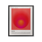 Leo Astrology Zodiac Aura Gradient Art Print Framed Canvas Print Gallery Image 6
