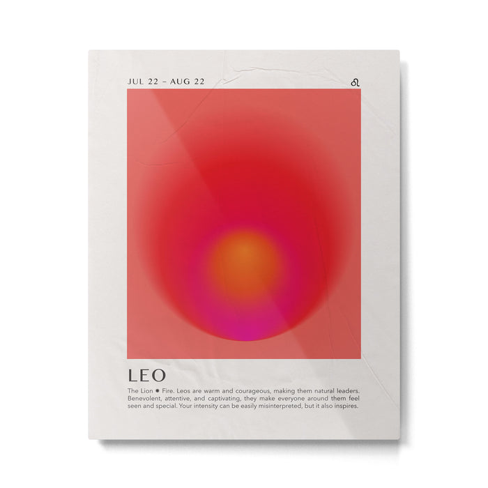 Leo Astrology Zodiac Aura Gradient Art Print Metal Print Gallery Image 1