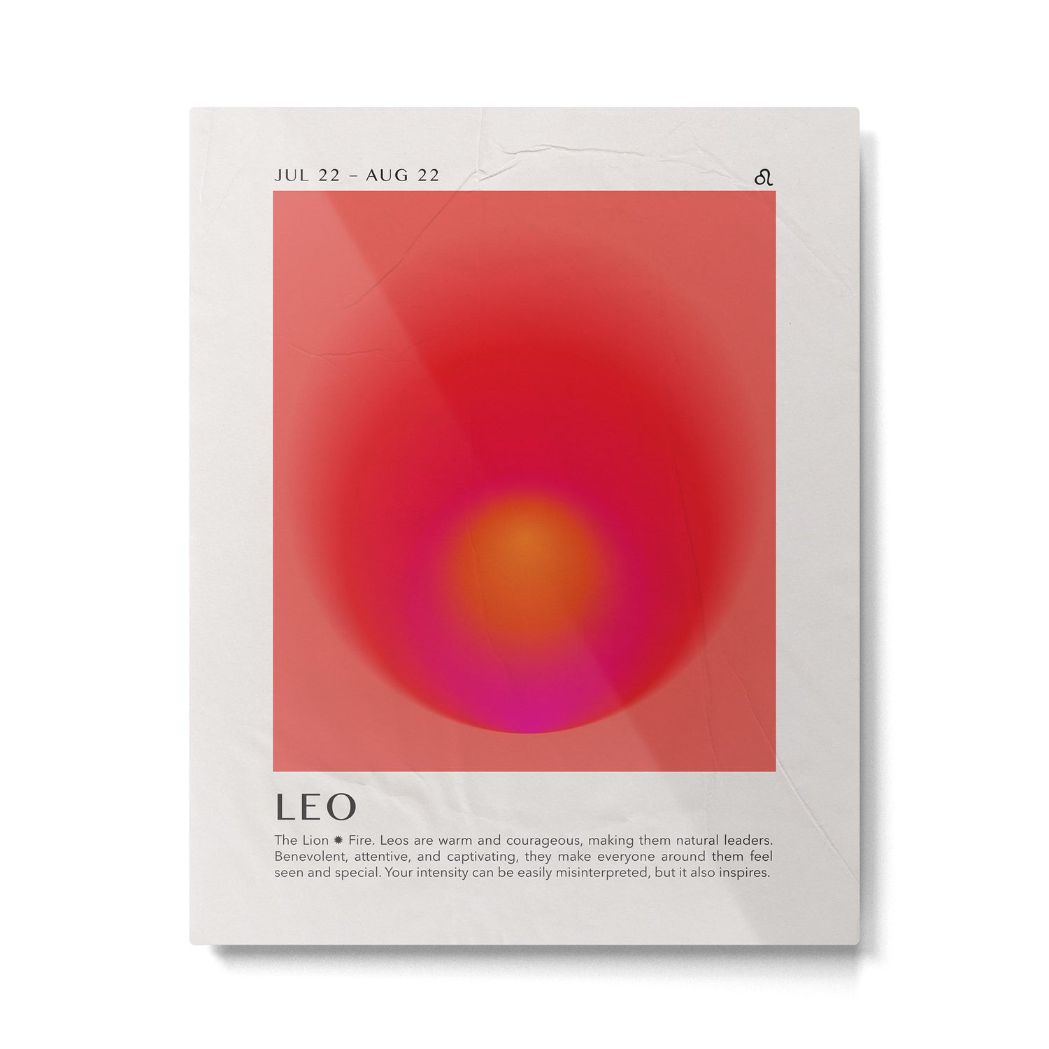 Leo Astrology Zodiac Aura Gradient Art Print Metal Print Gallery Image 4
