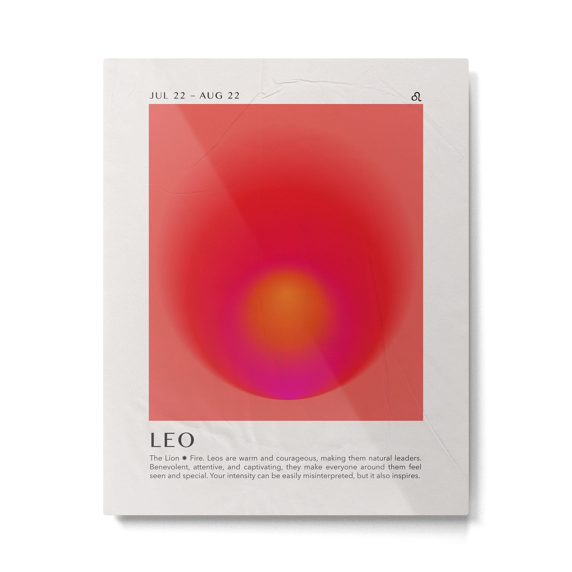 Leo Astrology Zodiac Aura Gradient Art Print Metal Print Gallery Image 4