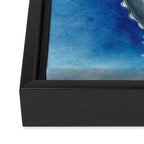 Humpback Whale and Bubbles Watercolor Ink Framed Canvas Print Gallery Image 3