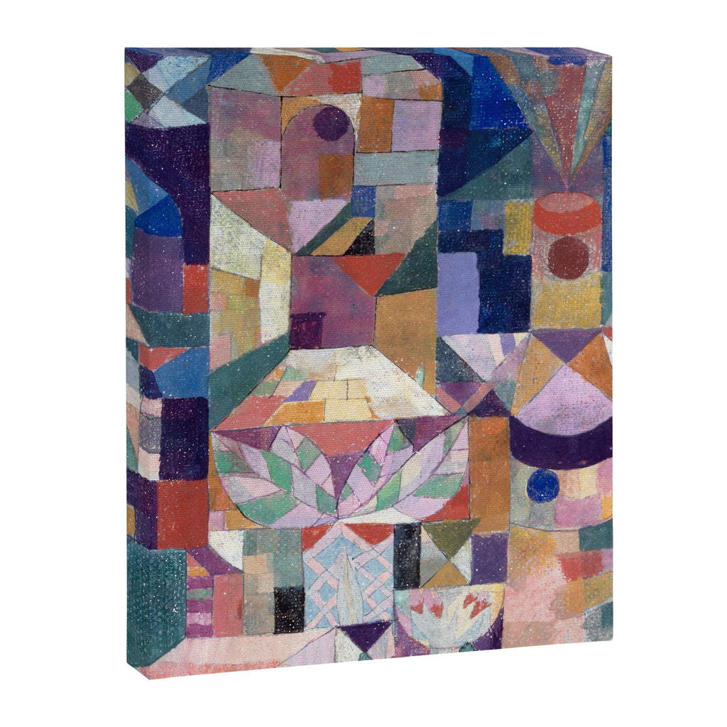 Blue Geometric Cubist Abstract Desin Canvas Print Gallery Image 6