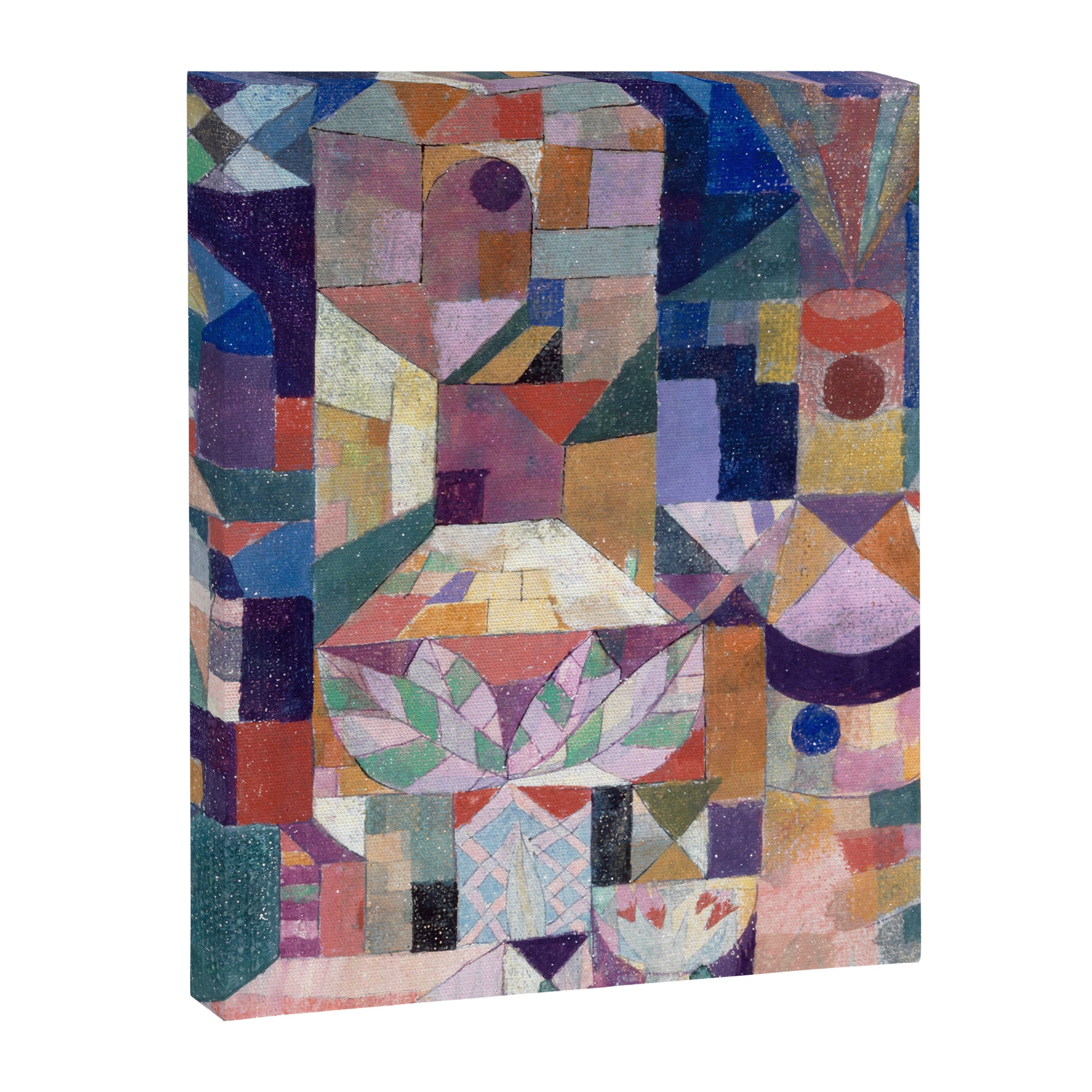 Blue Geometric Cubist Abstract Desin Canvas Print Gallery Image 6