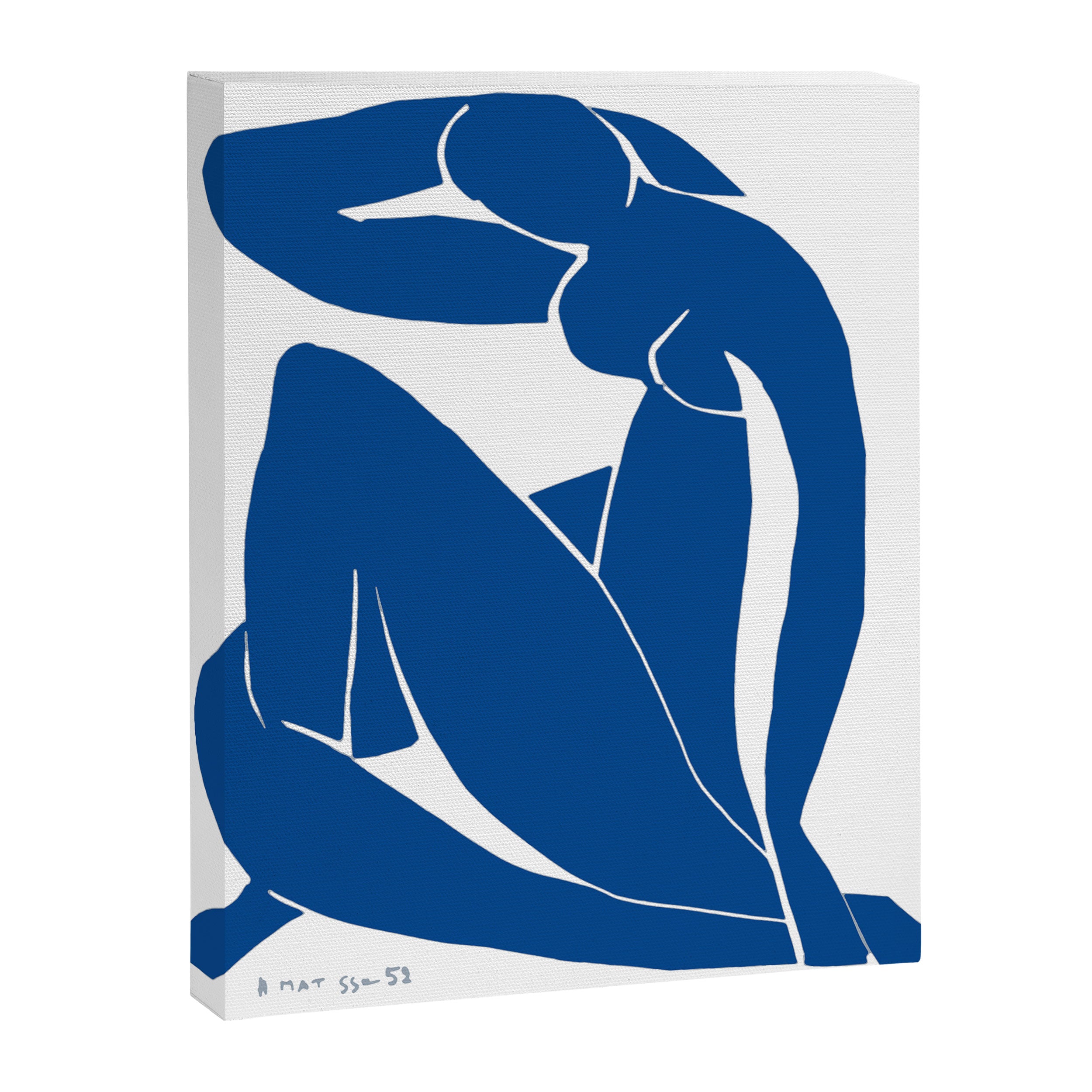 Henri Matisse - Blue Nude II - Minimalist Blue Canvas Print Gallery Image 6