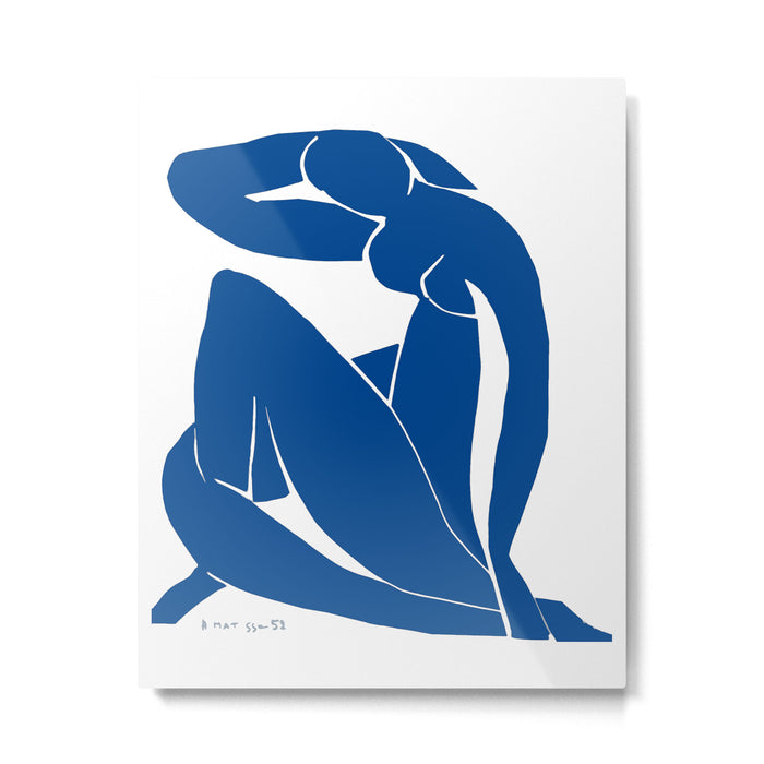Henri Matisse - Blue Nude II - Minimalist Blue Metal Print Gallery Image 1