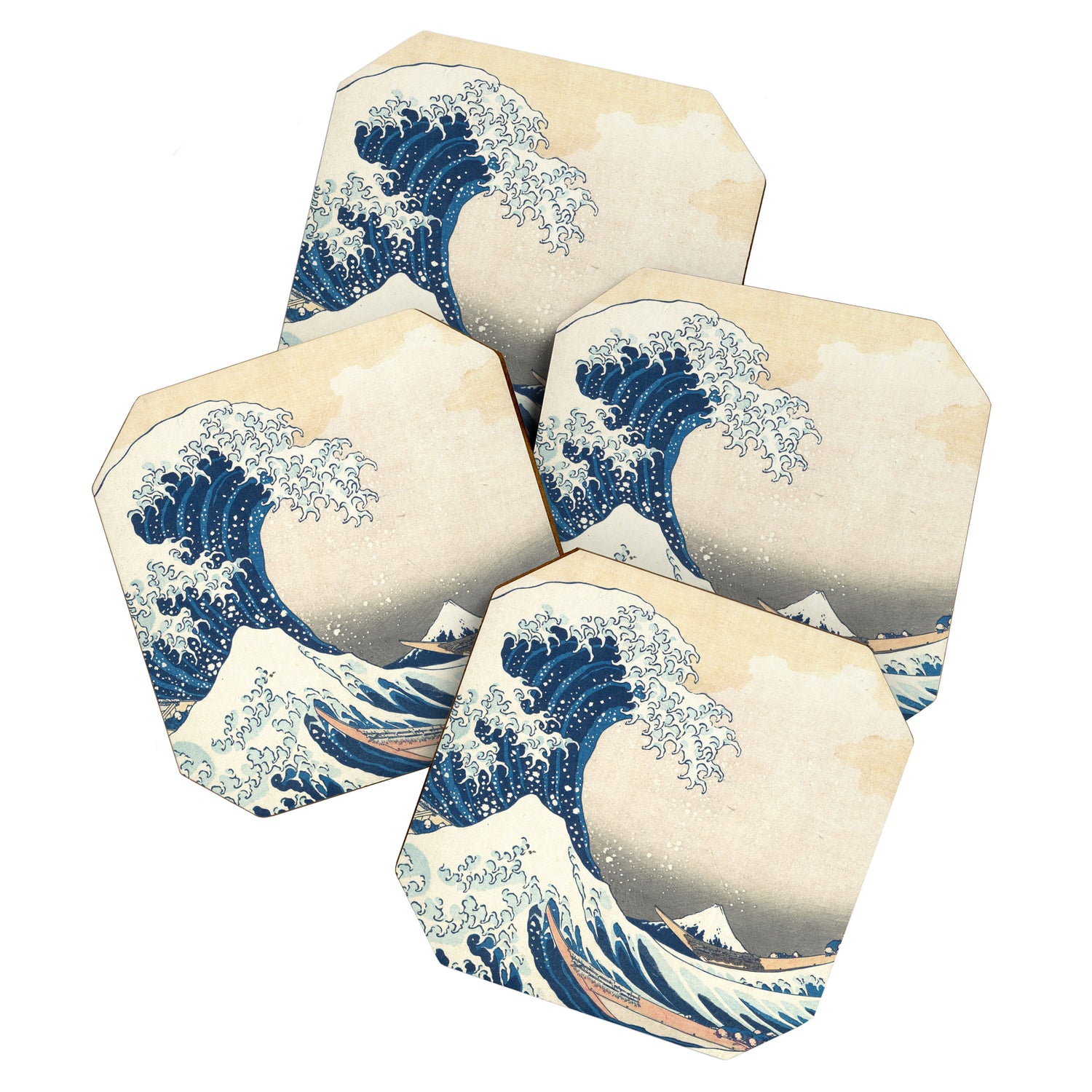 The Great Wave Fine Art Print - Japanese Art Print - Under the Wave off Kanagawa (Kanagawa oki nami ura) Coaster Gallery Image 1