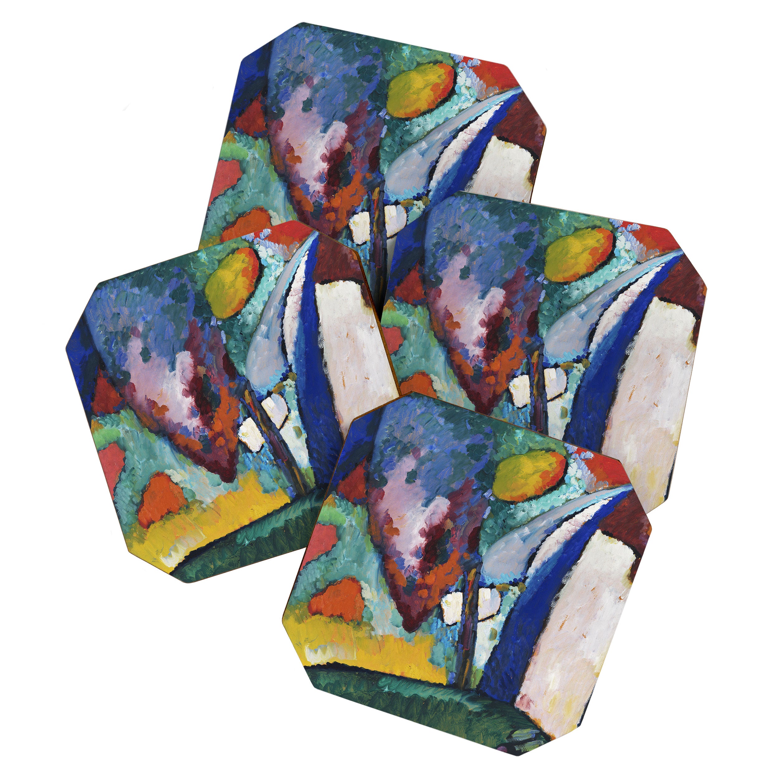 The Waterfall (1909) painting by Wassily Kandinsky Coaster Gallery Image 1
