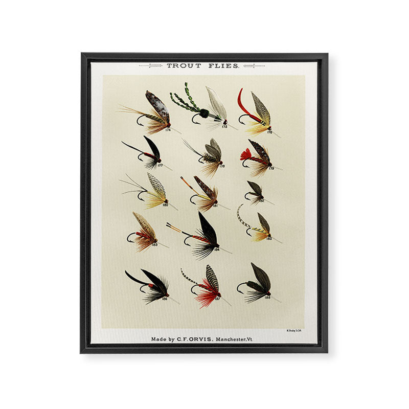 Trout Fly Fishing Framed Canvas Print Gallery Image 6