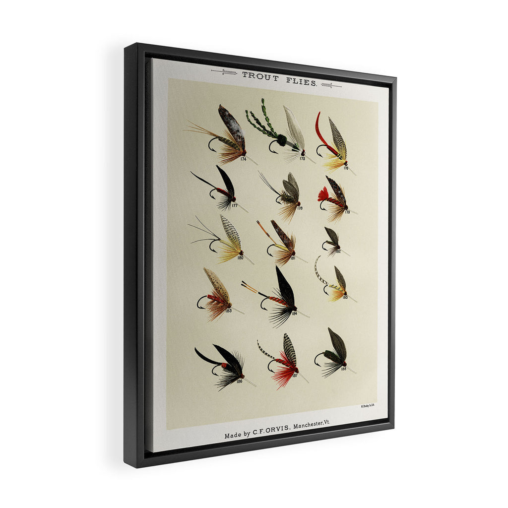 Trout Fly Fishing Framed Canvas Print Gallery Image 2