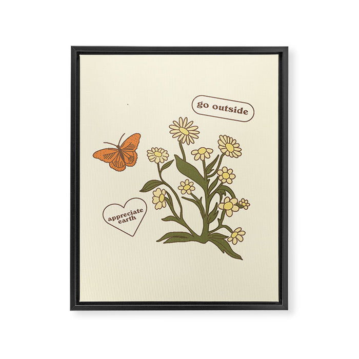 Go Outside and Appreciate Earth Framed Canvas Print Gallery Image 1