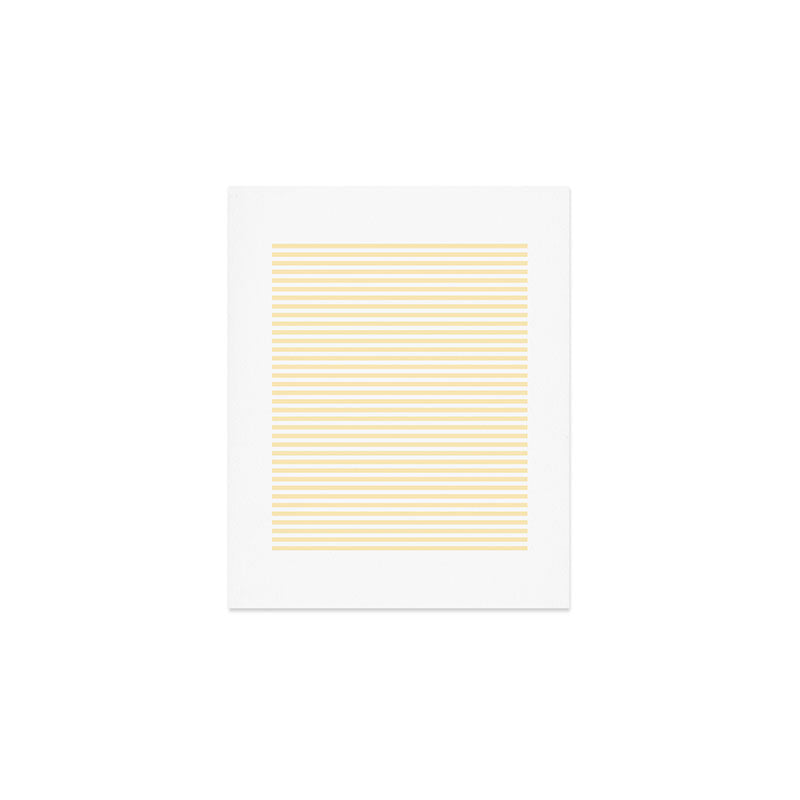 Lemon Honey Cream Stripe Art Print Gallery Image 1