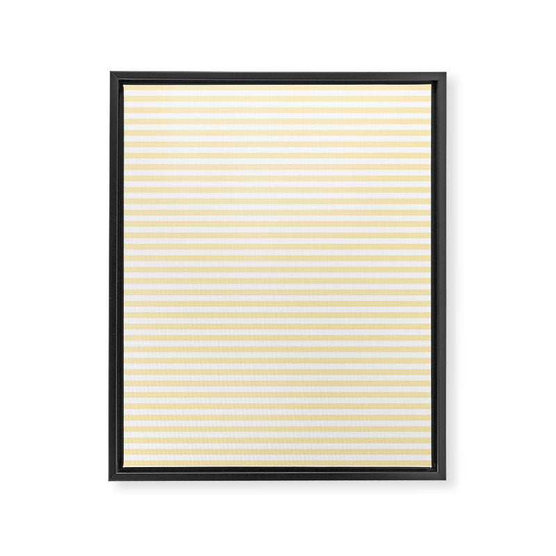 Lemon Honey Cream Stripe Framed Canvas Print Gallery Image 8