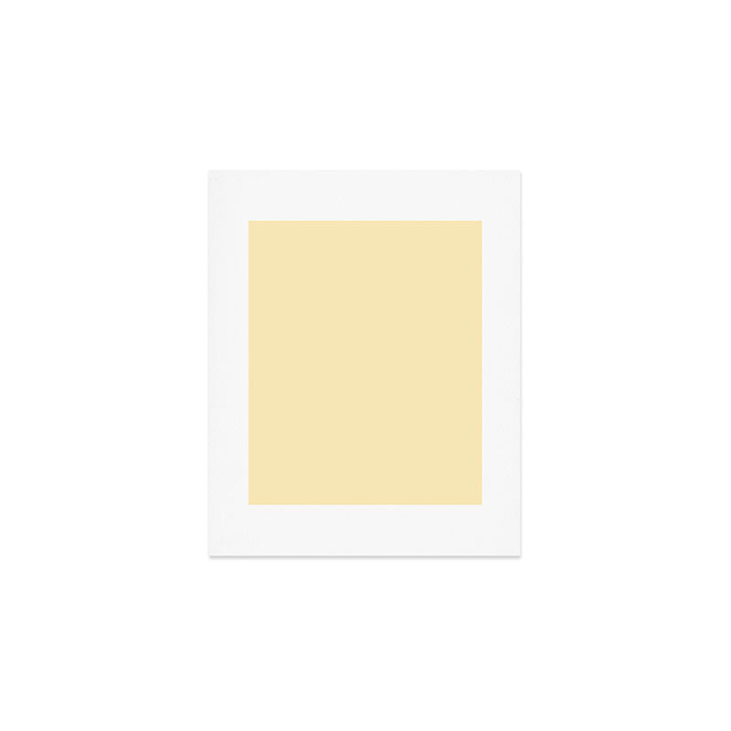 Lemon Honey Creme Pale Soft Yellow Solid Matte Colour Blocks Art Print Gallery Image 1