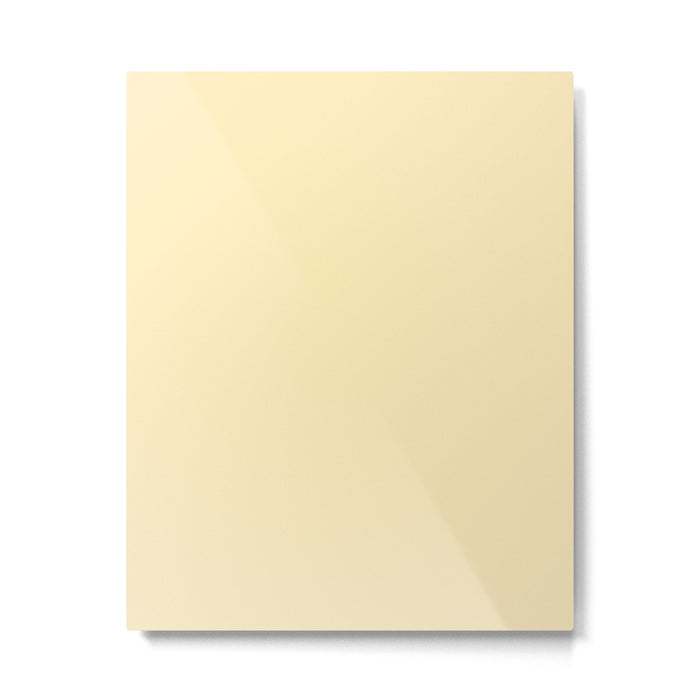Lemon Honey Creme Pale Soft Yellow Solid Matte Colour Blocks Metal Print Gallery Image 1