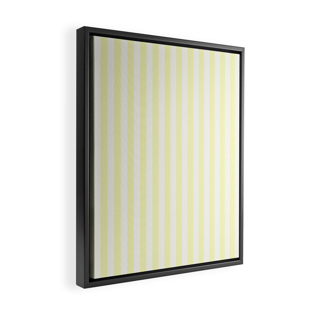 Melo Yellow Stripe Framed Canvas Print Gallery Image 2