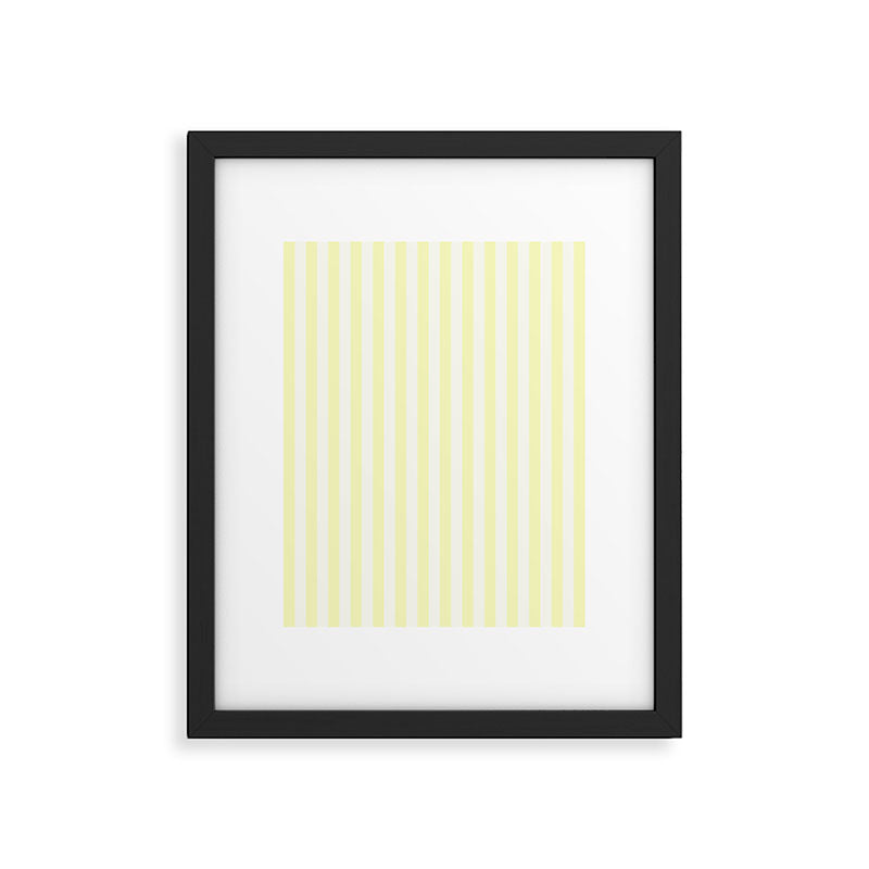 Melo Yellow Stripe Framed Art Print Gallery Image 6