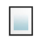 Ombre Blue Plume Framed Art Print Gallery Image 6