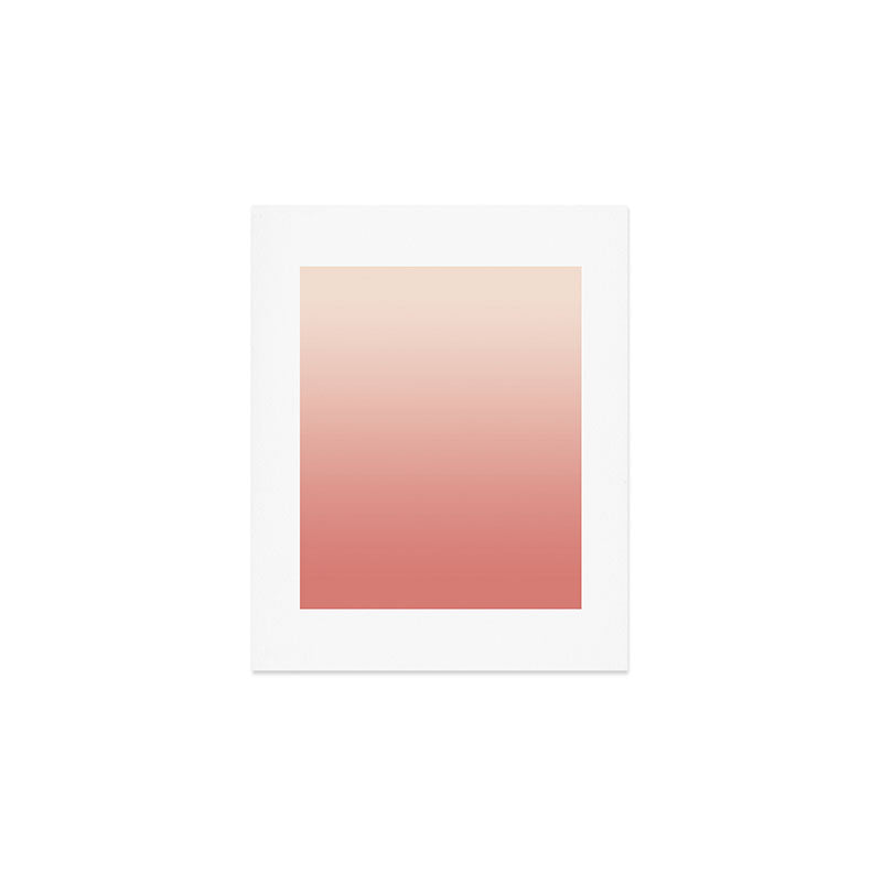 Ombre Pink Coral Art Print Gallery Image 1