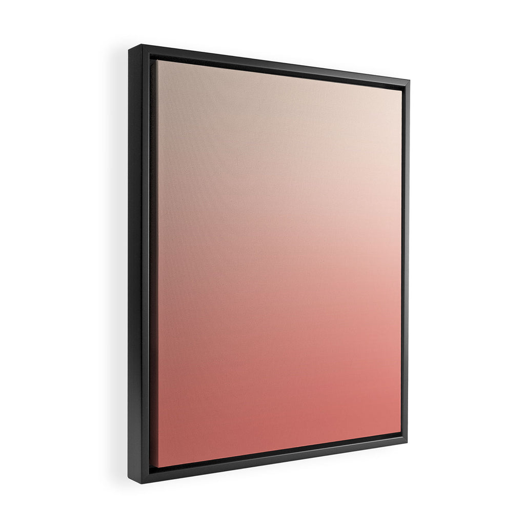 Ombre Pink Coral Framed Canvas Print Gallery Image 2