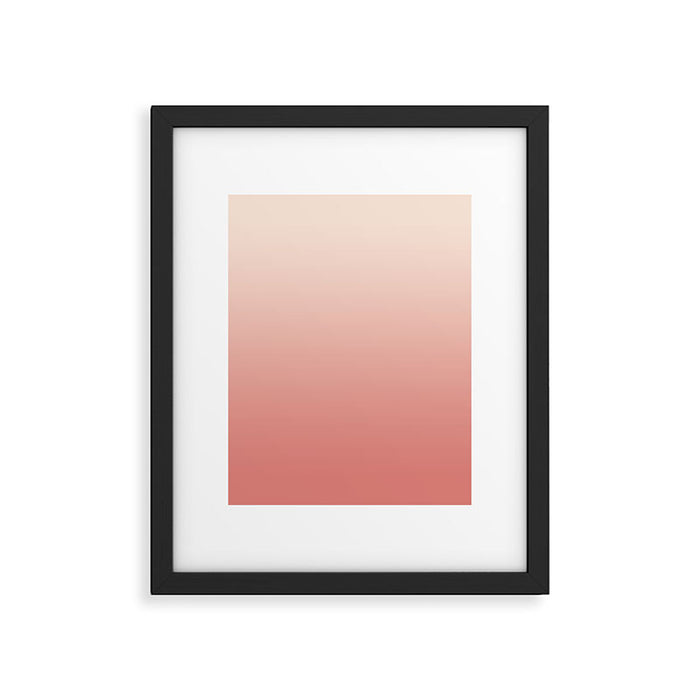 Ombre Pink Coral Framed Art Print Gallery Image 1