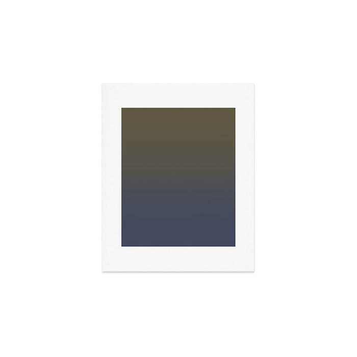 Ombre River Bed Blue Olive Art Print Gallery Image 1