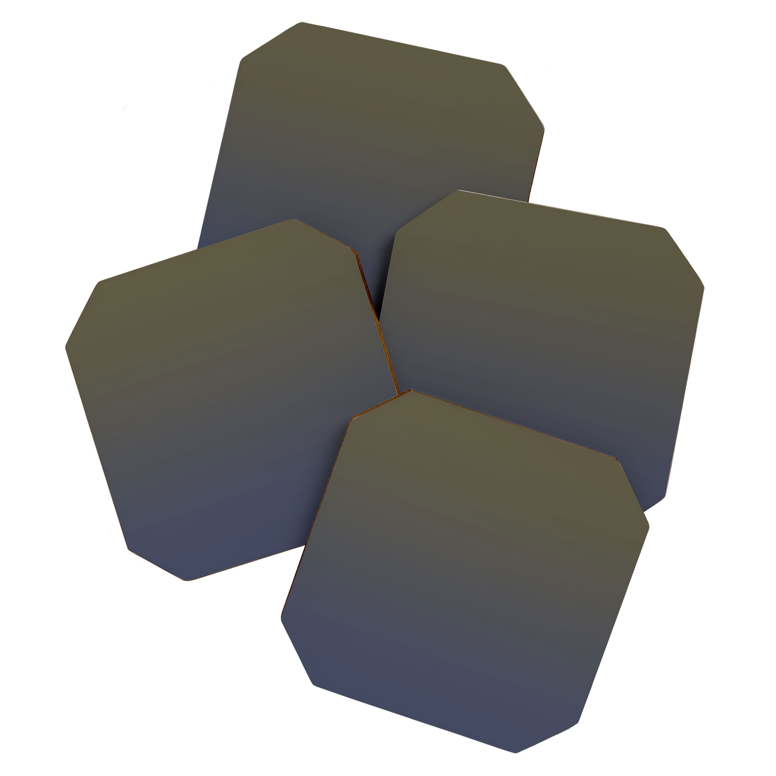 Ombre River Bed Blue Olive Coaster Gallery Image 1