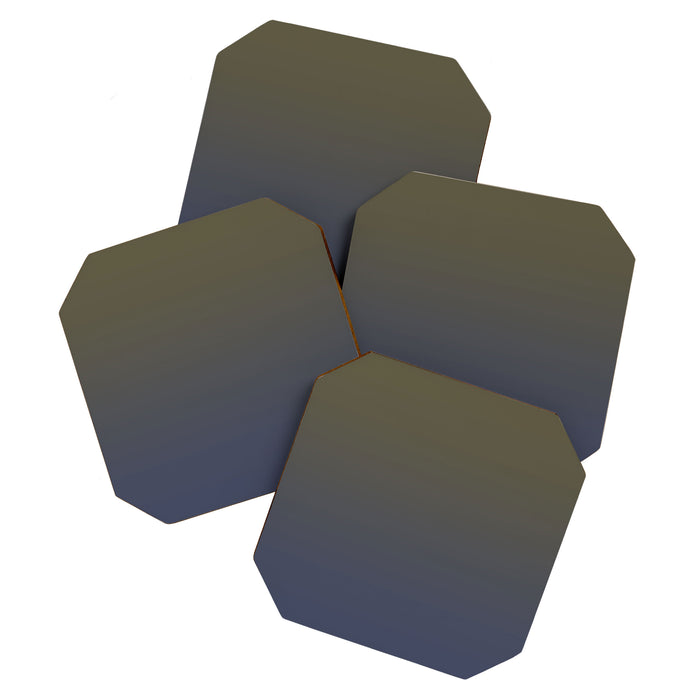 Ombre River Bed Blue Olive Coaster Gallery Image 1